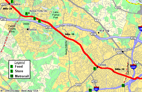 Map of W&OD